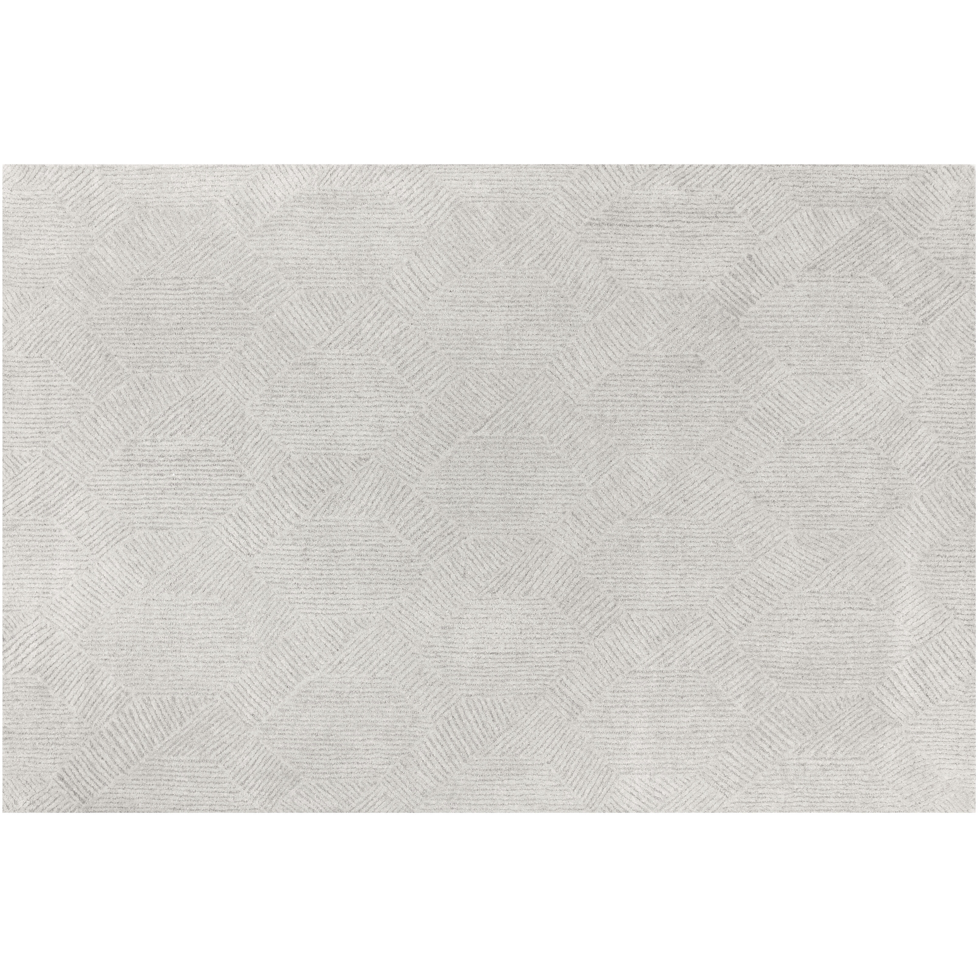 Calais 108 X 72 inch Oatmeal / Grey Indoor Hand-Tufted Rug, Hand-Tufted